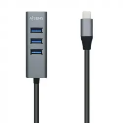 Aisens A109-0508 HUB USB 3.1 Tipo-C 4 Puertos Gris