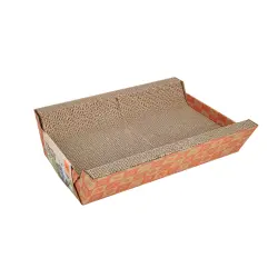 Fofos Rascador de cartón con catnip para gatos - 47 cm x 36 cm x 11 cm
