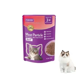 FurryFusion Comida húmeda para gatos en gránulos 5 x 85 g - Carne de res