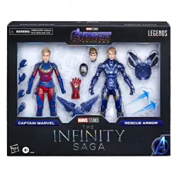 Hasbro Disney Marvel Legends Infinity Figura de Capitana Marvel con Armadura de Rescate 15cm