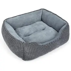HausPets Cesta lavable antideslizante perros/gatos cojín suave, 51x48x15cm - Artículo 1