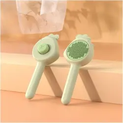 HausPets Peine de acero inoxidable para eliminar el pelo de gato solo clic - Artículo 1