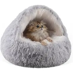 IntiMeg Cama redonda de felpa para gatos - 50×50cm