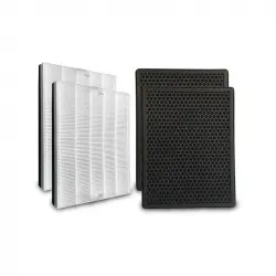 Noaton Set 2 Filtros Repuesto Hepa + 2 Carbón Compatible con Philips Ac2889, Ac2887, Ac2882