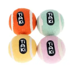 TIAKI juego de pelotas de tenis para perros - 4 unidades, aprox. 5 cm (Diám)