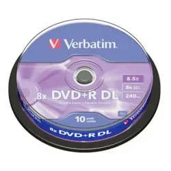 Verbatim DVD+R DL Doble Capa 8x 8.5GB Tarrina 10 Unds
