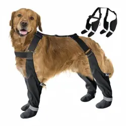 FurryFusion Botas de lluvia para perros con correas reflectantes - METRO