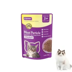 FurryFusion Comida húmeda para gatos en gránulos 5 x 85 g - Pollo