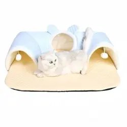 FurryFusion Túnel de felpa para cama de gato - SG
