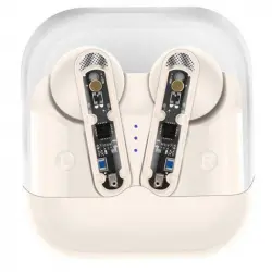 Kinsi AKZ-S26 Auriculares Inalámbricos con Funda Transparente Blanco