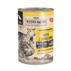 Wiejska Zagroda 12 x 400 g comida húmeda para perros - Pavo con cordero