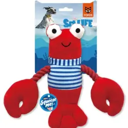 Fofos Peluche langosta con cuerda para perros - 22 cm x 8.5 cm x 25.5 cm