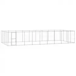 Perrera De Exterior | Jaula Para Perro | Parque Para Mascotas De Acero Galvanizado 43,56 M² Cfw783959