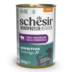 Schesir Monoprotein Lata Jabalí para perros - 400 g
