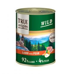 True Origins Adult Wild Cordero y Pera lata para perros