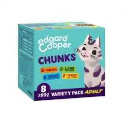 0.68 KG Edgard & Cooper Adult Trocitos en Salsa lata para gatos