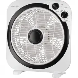 Bastilipo - Ventilador Box Fan, 40w, Con Temporizador, Zahara
