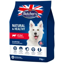 Butcher's Natural & Healthy vacuno pienso para perros - 3 kg