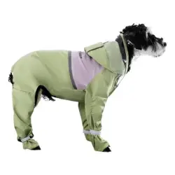 Coco Pup Impermeable para perros de cobertura total, color verde, talla S - Verde, talla S