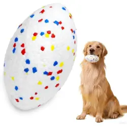 HausPets Pelota indestructible – Para perros grandes y medianos - Ovalado 14x9 cm