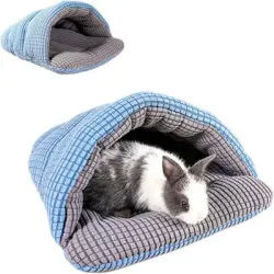 IntiMeg Caseta de algodón para mascotas pequeñas de invierno - Azul
