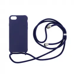 Mooov Funda Azul con Cordón Liso para iPhone 6/7/8/SE (2020)