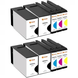 Pccom Essential Canon Pgi2500xl Cartucho Tinta Compatible Negro/cian/magenta/amarillo Pack 10