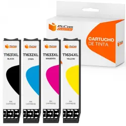 Pccom Essential Cartucho Tinta Compatible Epson T1631/T1632/T1633/T1634/16XL Negro/Cian/Magenta/Amarillo Pack 4
