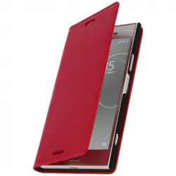 Avizar Funda de Cuero Roja para Sony Xperia XZ1