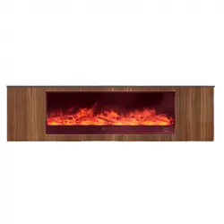 Chimenea Móvil Y Electrica 1500w Chimenea Móvil Meda 150 Marrón