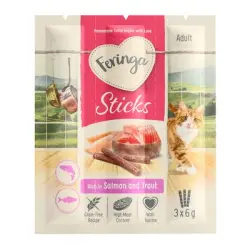 Feringa Sticks con salmón y trucha para gatos 3 x 6 g