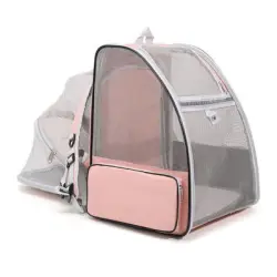 FurryFusion Mochila para mascotas expandible y plegable - rosa