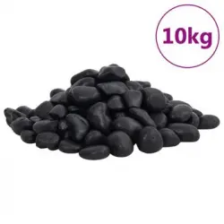 Guijarros Pulidos Negros 10 Kg 2-5 Cm