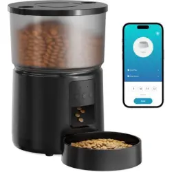 HausPets Dispensador automático comida gatos 5 g 2 4 g WiFi 3 l 10 comidas día - Artículo 1