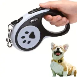 IntiMeg Correa retráctil para perros - Negro 5M