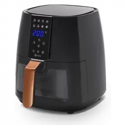 Amsta AMDF45ADVB Freidora de Aire sin Aceite con Ventana Transparente 4L 1450W Negra