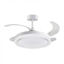 Bel Air Kigali Ventilador de Techo con Luz y Mando a Distancia 72W 108cm Blanco