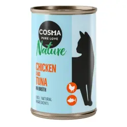 Cosma Nature 6 x 140 g - Pechuga de pollo y atún