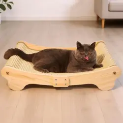 HausPets Rascador sisal gatos, cama curva 160°, alfombrilla 603714 cm - 60 cm