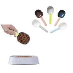 IntiMeg cuchara para comida de perro y gato - Gris+Verde