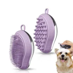 ZooVenture Juego de cepillos de baño para perros y gatos - Púrpura