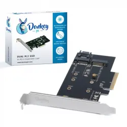 Donkey Pc Tarjeta PCIe Adaptador M.2 2xNVME SSD