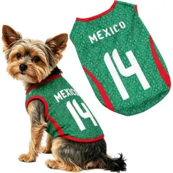 HausPets Camiseta de fútbol para perros - México - México-3XL