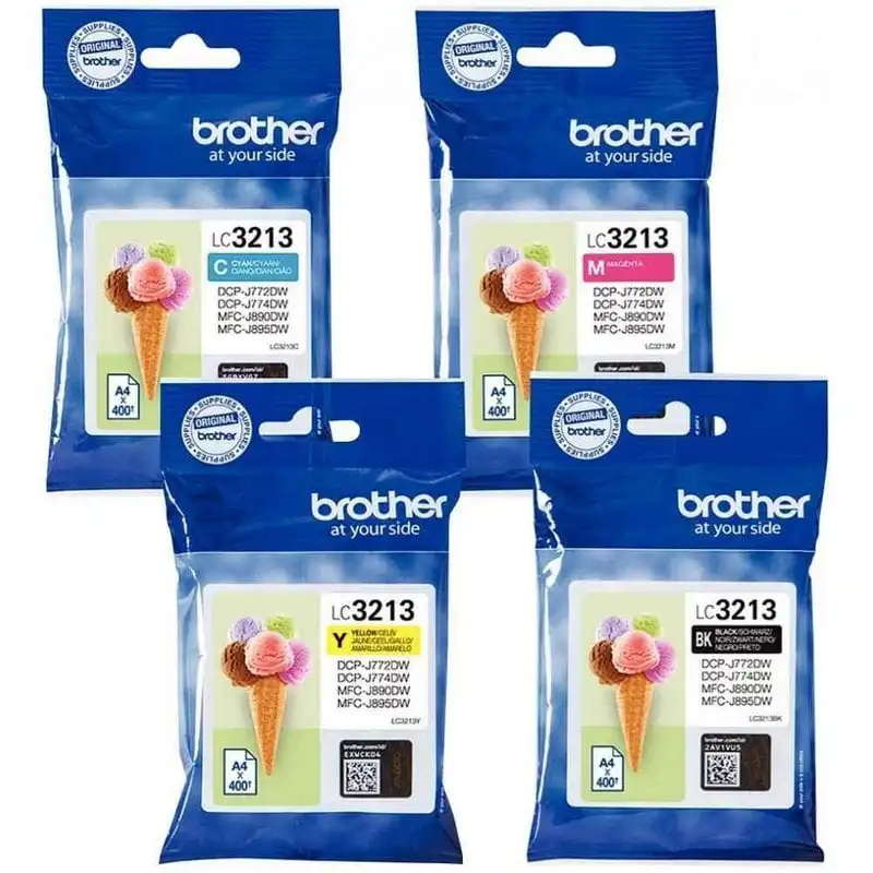 Brother LC3213VAL Pack de 4 Cartuchos de Tinta Cian/Magenta/Amarillo/Negro