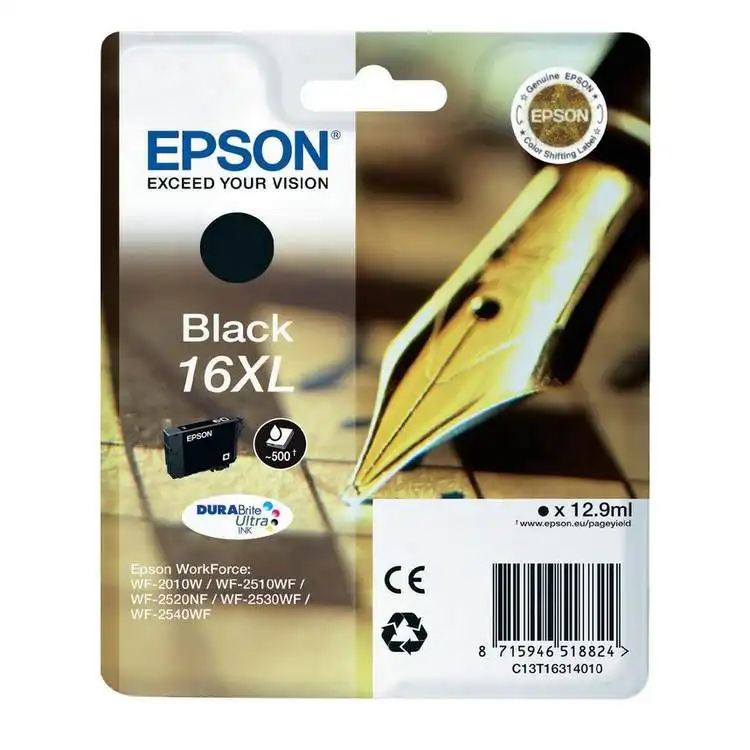 Epson T1631 Cartucho XL Negro WF-2010/2510/2520/2530/2540