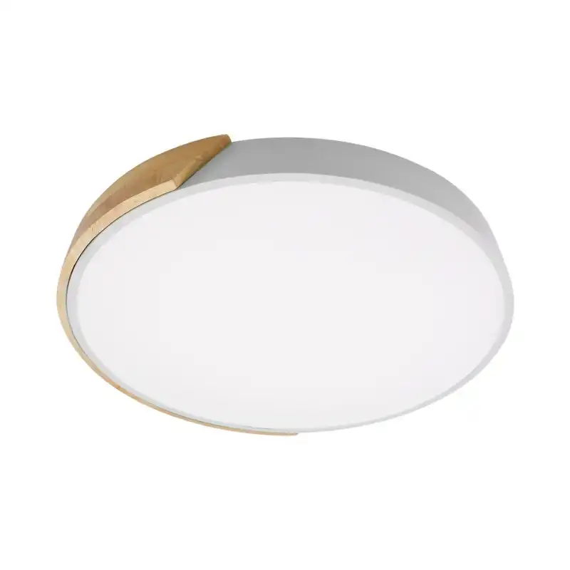 Iluzzia Plafón Led 24w Circular De Madera Cct Seleccionable Semi-dari Iluzzia Negro