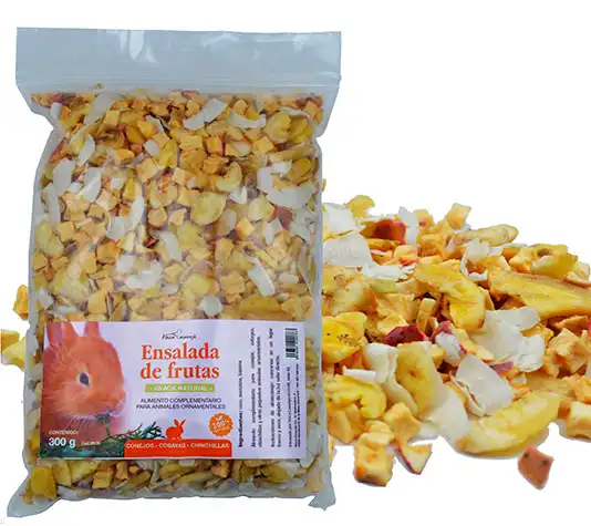 Snack Natural para Conejos, cobayas y Chinchillas - Ensalada DE Frutas