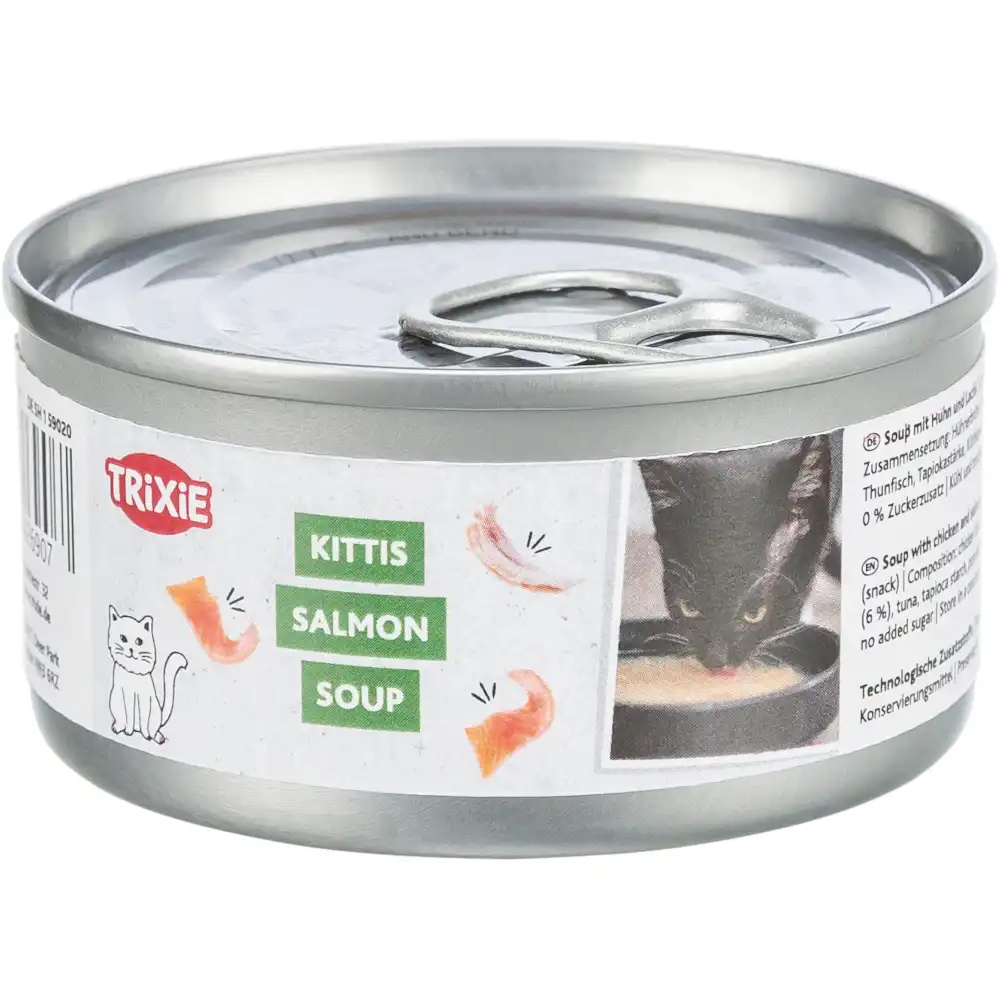 Trixie Kittis sopa para gatos 4 x 80 g - Pollo y salmón