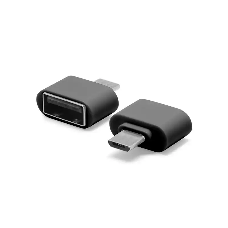 Unotec Mini Adaptador MicroUSB a USB OTG Negro