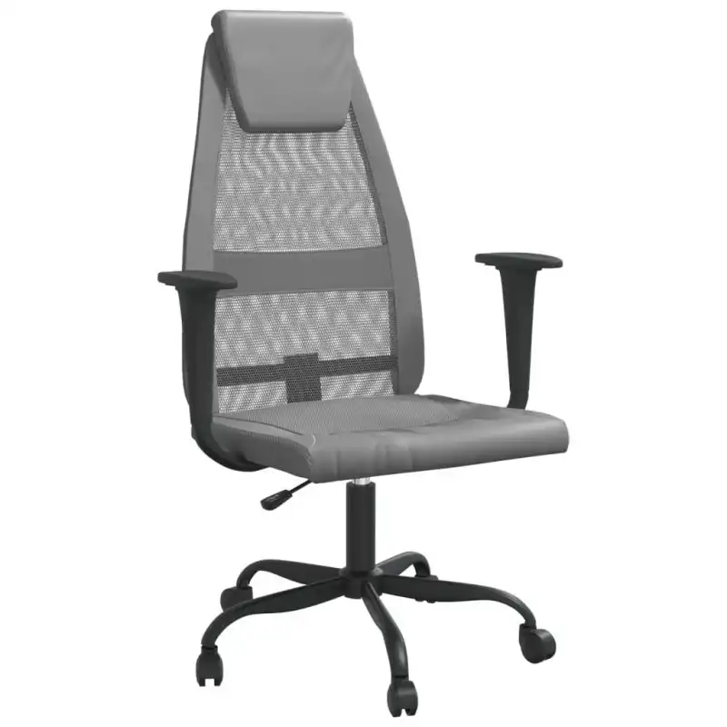 VidaXL Remo Silla de Oficina Altura Ajustable con Reposabrazos Gris